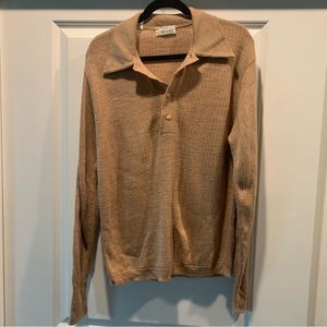 Acrylic vintage sweater size L camel color